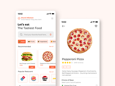 Food Delivery App UI (Inspired by Zomato & Swiggy)