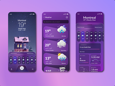 Weather App UI Design design figma illustration ui uiux