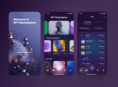 NFT App Design app design design figma illustration ui uiux