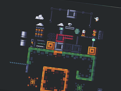 2D "Factory" 16x16 Mini Tileset