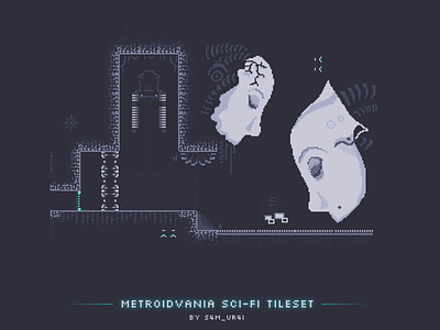 Metroidvania Tileset 2d art design game game art gamedesign gamedev gaming graphicdesign indiegame pixel art pixelart