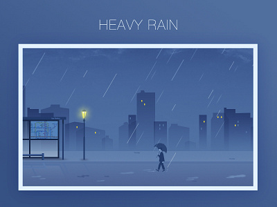 Heavy Rain lonely rain street