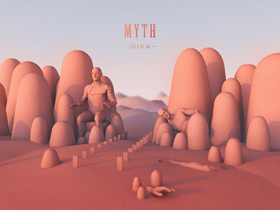 MYTH c4d desert mountain sculpture
