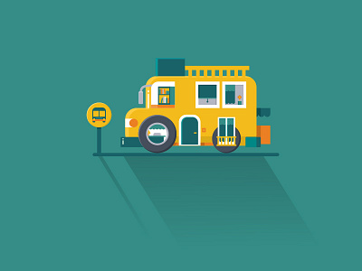 Traveller's Transport art building creative cute design flat graphic illustration simple town travel vector