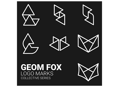 Geom Fox animals bold branding clean corporate identity design geometric graphic design illustration logo simple vector