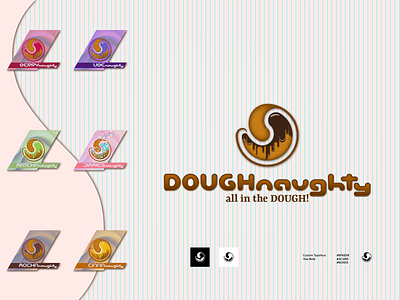 DOUGHnaughty branding design graphic design illustration logo typography vector