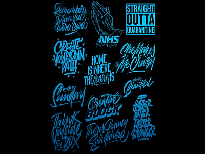 Lettering collection of 2020 apple design digital digital design graphic design hand lettering handlettering illustrator lettering ombre photoshop procreate script typo typography
