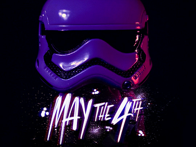 May the 4th font hand lettering handlettering illustration illustrator ipad lettering letters minimal neon no fonts needed photoshop procreate script star wars starwars storm trooper type typography