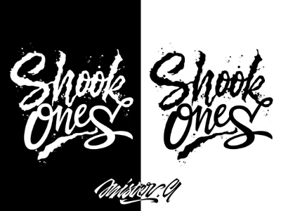 Shook Ones hand handlettered illustration lettering shookones type typography vector vectoring