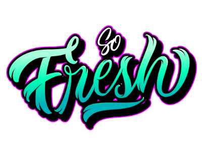 So Fresh brushpen design hand lettering logo sketch type typography vector