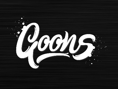 Goons brush calligraphy design designer goons graphic logo pen type typography