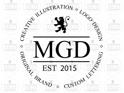 MGD - EST 2015 custom design designer illustration illustrator logo selfmade type typography vector