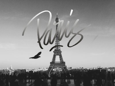 Paris art brushpen custom design designer handlettering pen photography photoshop script type typography