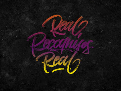 Real Recognises Real customlettering customtype customtypography lettering letters pen script sketch type typography