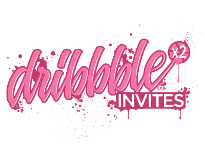 Dribbble Invite x2! custom design dribbbleinvite graphic hand lettering lettering pen photoshop script type typography