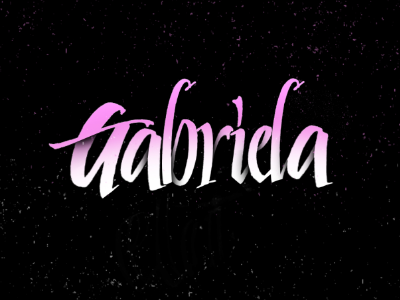 Gabriela branding custom dribbbleinvite firstshot graphic hand lettering lettering pen photoshop script type typography