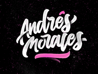 Andres Morales branding custom dribbbleinvite firstshot graphic hand lettering lettering pen photoshop script type typography