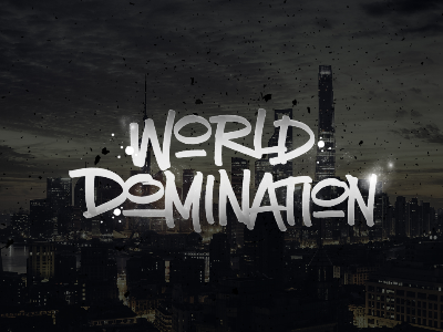 World Domination! branding custom design firstshot graphic hand lettering lettering pen photoshop script type typography
