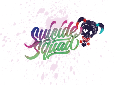Suicide Squad branding custom design firstshot graphic hand lettering lettering pen photoshop script type typography