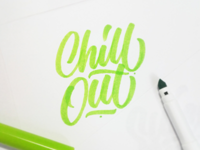 Chill Out! branding custom design firstshot graphic hand lettering lettering pen photoshop script type typography