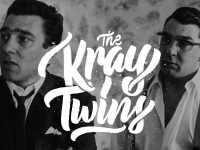 The Kray Twins branding custom design firstshot graphic hand lettering lettering pen photoshop script type typography