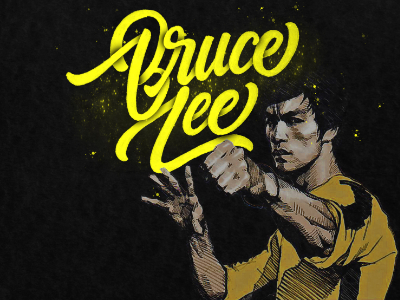 Bruce Lee branding custom design firstshot graphic hand lettering lettering pen photoshop script type typography