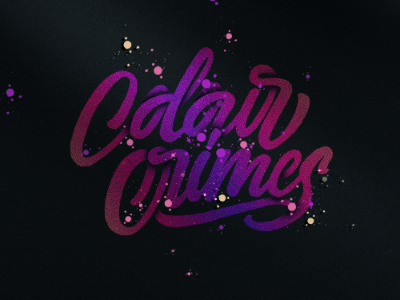 Colour Crimes! branding custom design firstshot graphic hand lettering lettering pen photoshop script type typography