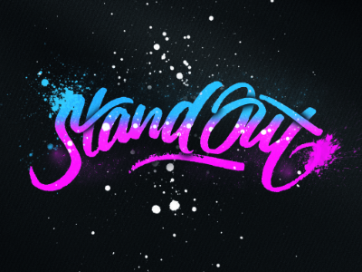 Stand Out branding custom design firstshot graphic hand lettering lettering pen photoshop script type typography