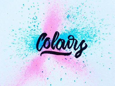 Colours! branding custom design firstshot graphic hand lettering lettering pen photoshop script type typography