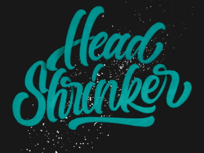 Head shrinker branding custom design firstshot graphic hand lettering lettering pen photoshop script type typography