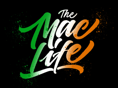 The Mac Life 🍀 branding custom design firstshot graphic hand lettering lettering pen photoshop script type typography