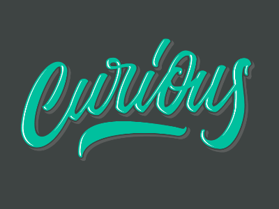 Curious branding custom design firstshot graphic hand lettering lettering pen photoshop script type typography