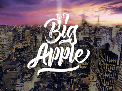 The Big Apple! custom design firstshot graphic hand lettering lettering pen photoshop sketching type typography wacom