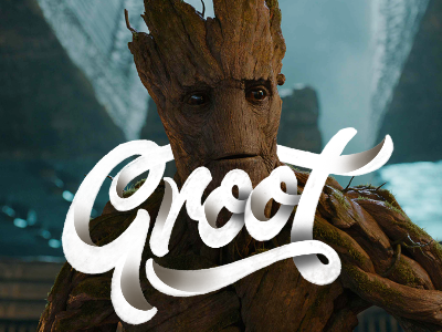 Groot custom design firstshot graphic hand lettering lettering pen photoshop sketching type typography wacom