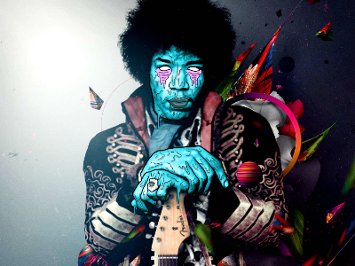 Jimi Hendrix Grime art custom design firstshot grime grimeart jimihendrix pen photoshop sketching superstar wacom