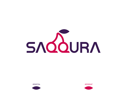 Saqqura cherry design gamer icon logo logotype vector