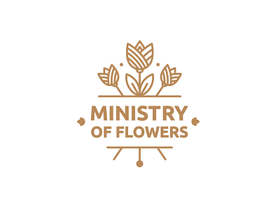 Ministry of flowers logotype vegadesign