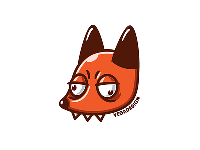 Lis fox illustration sticker vegadesign