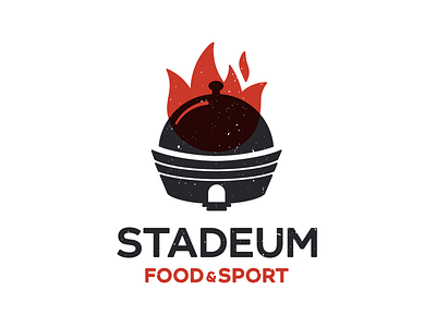 Stadeum fire food logotype vegadesign