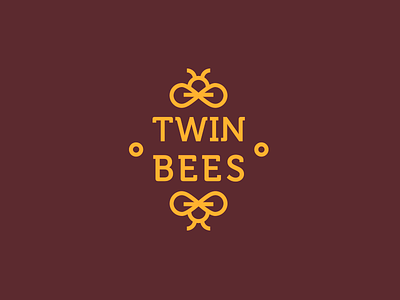 Twin bees bee eco logo logotype
