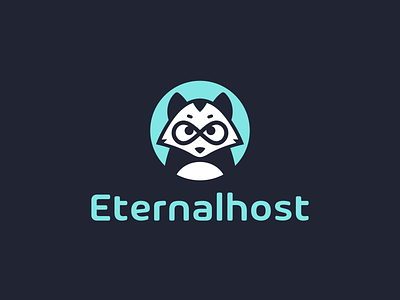 EternalHost animal hosting illustration logotype raccoon vegadesign