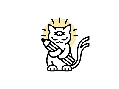 Enlightened cat animal cat design icon illustration vector vegadesign