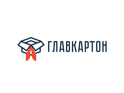 Glavkarton box icon logo logotype vector vegadesign