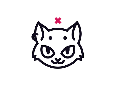 Catty animal cat design illustration logo vector vegadesign