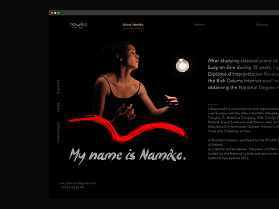 Namiko Portfolio dance design portfolio ui ux