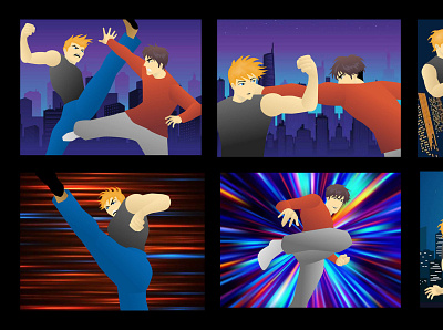 kickstart sequence illustration vector