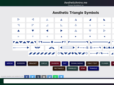 Aesthetic Triangle Symbols