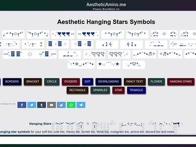 Hanging Star Copy And Paste