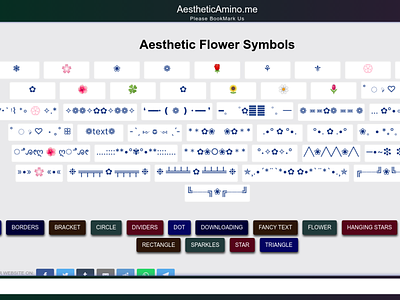 Aesthetic Flower Symbols aesthetic aesthetic emoji aesthetic flowers aesthetic symbols cute symbols flower soft symbols symbols