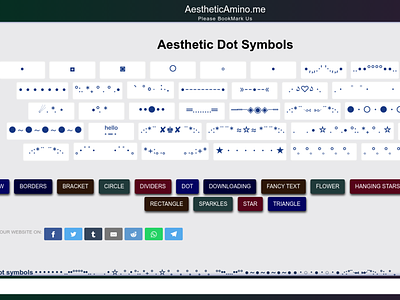 Aesthetic Dot Symbols